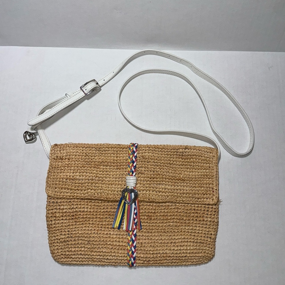 Brighten straw cross body 11”